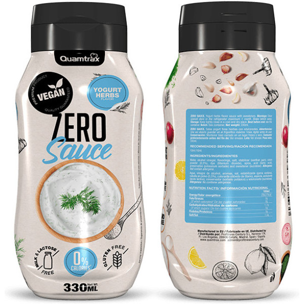 Quamtrax Zero Yogurt Sauce Herbs 330 Ml