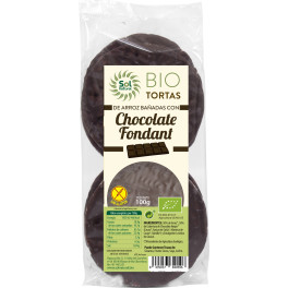 Solnatural Rijstwafels Chocolade Fondant Bio 100 G