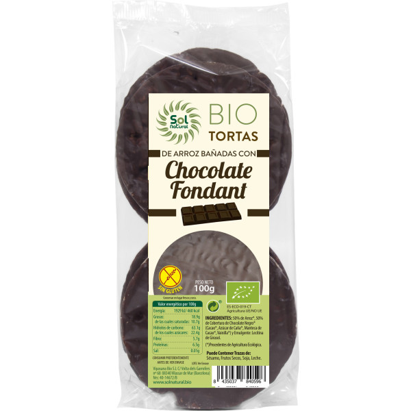 Solnatural Reiskuchen Schokoladenfondant Bio 100 G