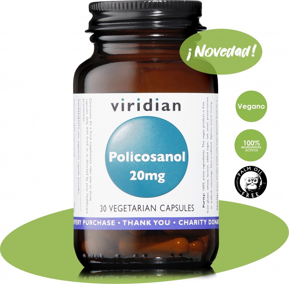 Viridian Policosanol 20 Mg 30 Vcaps-image