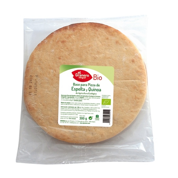 El Granero Basi Integrali di Farro e Quinoa per Pizza Bio 2 unità x 150 gr