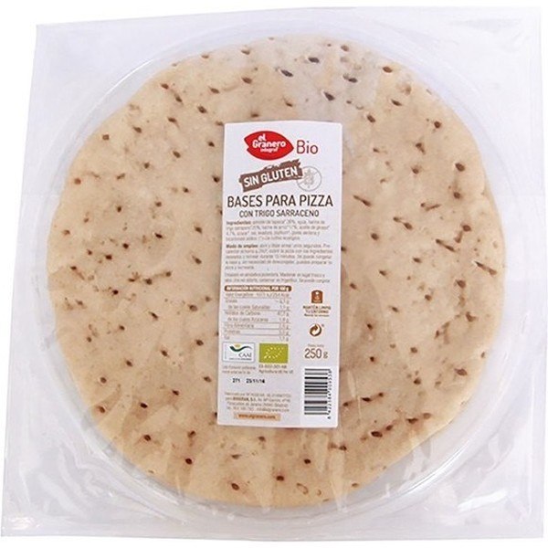 El Granero Basi Pizza Integrali con Grano Saraceno Senza Glutine Bio 2 unità x 125 gr
