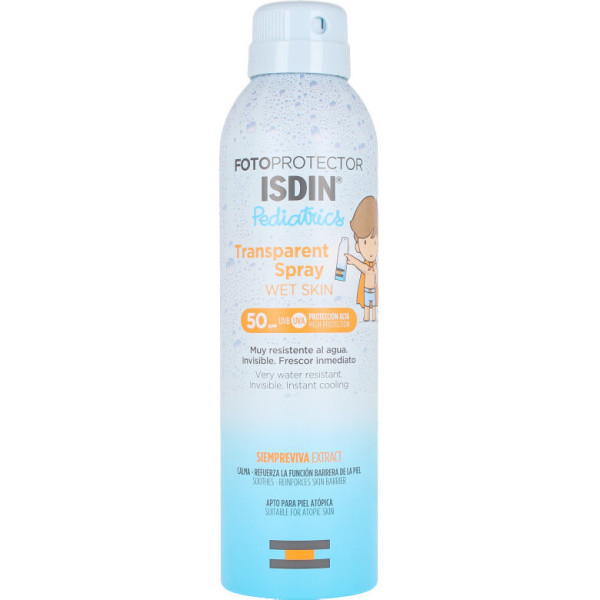 Isdin Fotoprotetor Spray Transparente para Pele Molhada 50+ 250 ml Unissex