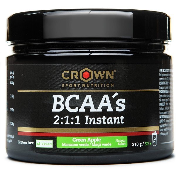 Crown Sport Nutrition BCAA 2:1:1 Instantâneo 210 g. Dissolução instantânea e alta pureza