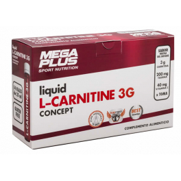 Mega Plus L-carnitine Liquid Concept 3g 14 Ampoules