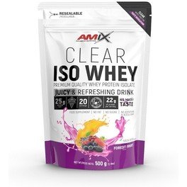Amix Clear Iso Whey Protein 500 Gr - Isolat de protéine de lactosérum cristallin, saveurs rafraîchissantes / Favorise l'augmentation et le maintien de la masse musculaire + Dissolution facile