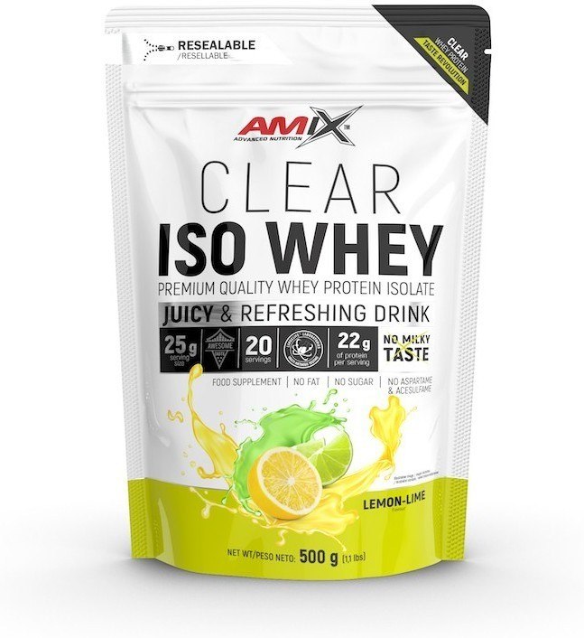 Amix Clear Iso Whey Protein 500 Gr - Aisaldo De ProteÃ­Na De Suero Cristalina, Sabores Refrescantes / Promueve El Aumento Y Mantenimiento De La Masa M-image