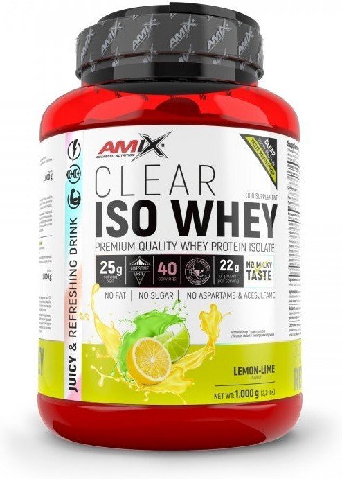 Amix Clear Iso Whey Protein 1 Kg - Aisaldo De ProteíNa De Suero Cristalina, Sabores Refrescantes / Promueve El Aumento Y Mantenimiento De La Masa Musc-image