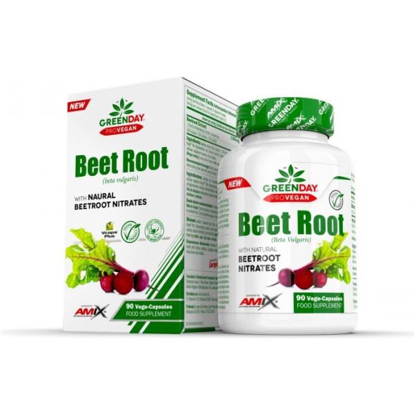 Amix Greenday Provegan Beet Root 90 Caps - Elaborado a Base de Nitratos de Remolacha / Apto para Veganos