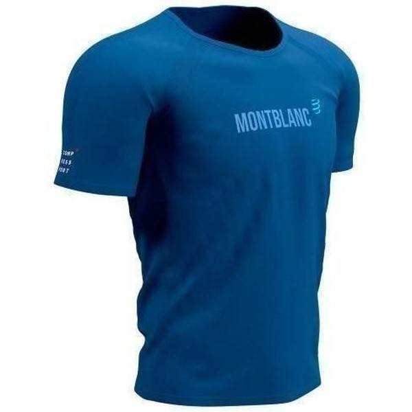 Compressport Camiseta Entrenamiento Ss Mont Blanc 2021 Azul