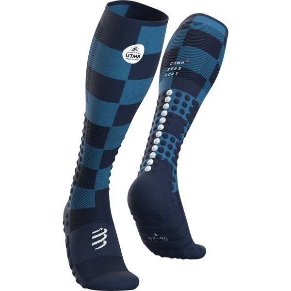 Compressport Calcetines Full Socks Race & Recovery - Utmb 2021 Azul