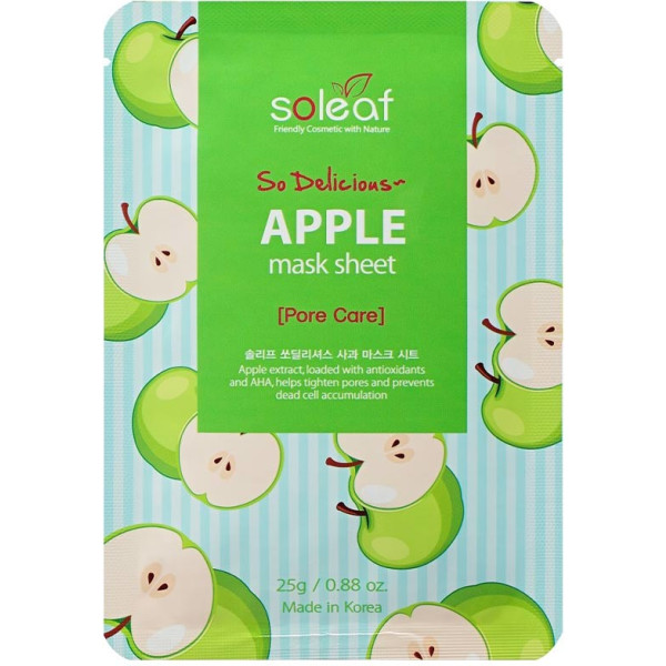 Apple Soleaf pore case so delicious Mask sheet 25 gr unisex