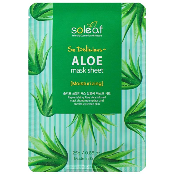 Soleaf Aloe hydrating so delicious mask sheet 25 gr unisex