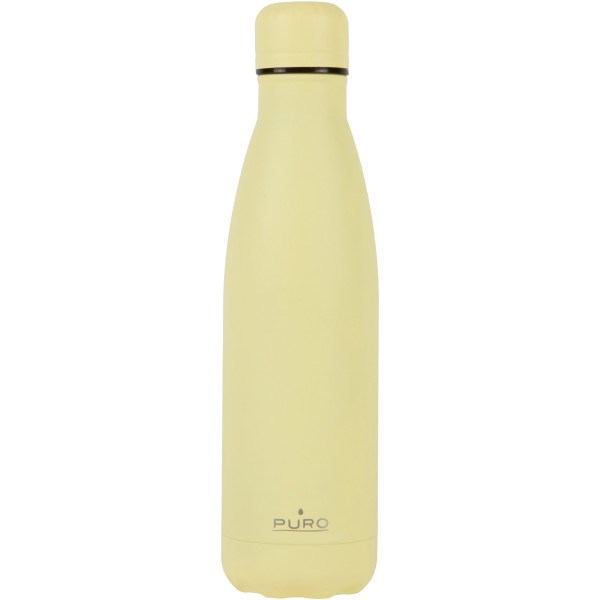 Puro Icon Botella De Acero Inoxidable Doble Pared 500ml Amarilla