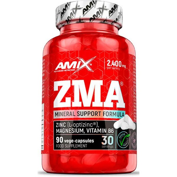 AMIX ZMA 90 Capsules - Combination of Zinc and Magnesium - Contains Vitamin B6 - Sports Supplement to Increase Muscle Mass