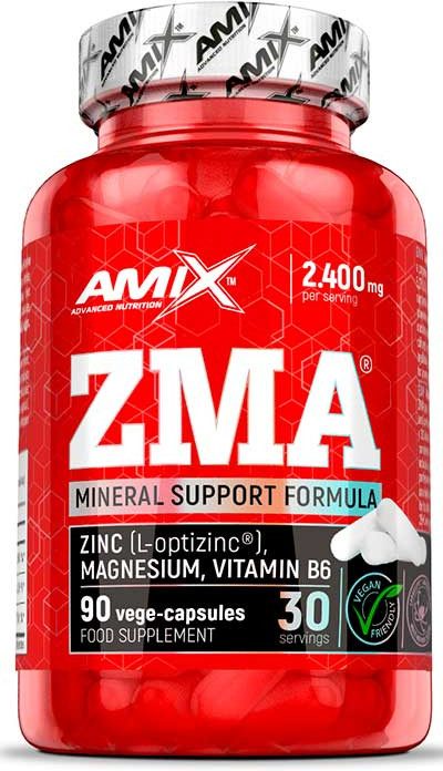 Amix Zma 90 CáPsulas - CombinaçãO De Zinco E MagnéSio - ContéM Vitamina B6 - Suplemento Esportivo Para Aumentar A Massa Muscular-image