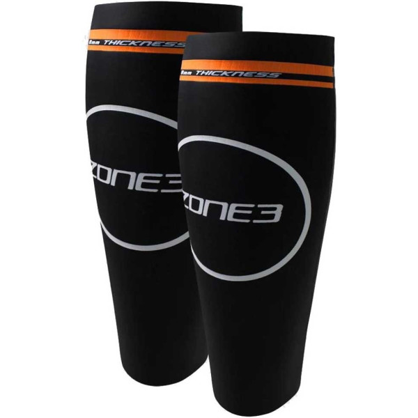 Zone3 Pantorrilleras De Natación 8mm Neoprene Swimming Calf Sleeves Negro/naranja/blanco