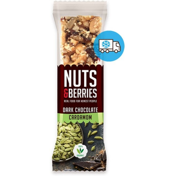 Barre Nuts&berries Chocolat noir-cardamome Nuts&berries 40g