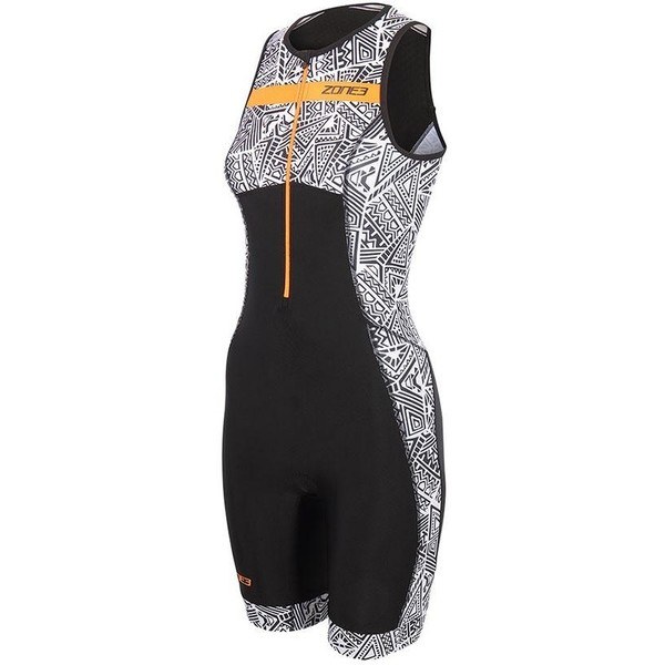 Zone3 Traje De Triatlón Women's Activate+ Kona Speed Sleeveless Trisuit Negro/blanco/naranja