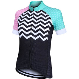 Zone3 Maillot Women's Cool-tech Mesh Cycle Jersey Negro/blanco/rosa/mint