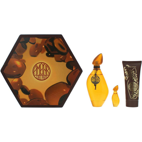 Jesus Del Pozo Ambar Eau De Toilette 100ml + Locion Corporal Perfumada 100ml + Mini Eau De Toilette 4ml