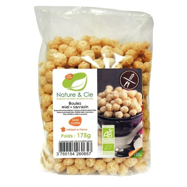 Nature & Cie Cereali Soffiati con Miele 175 gr Senza Glutine