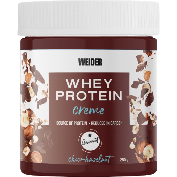 Weider Whey Protein Spread Choco-Avelã 250 Gr - Pasta de Avelã 22% Proteína Baixo teor de Açúcar - Sem Óleo de Palma e Sem Glúten