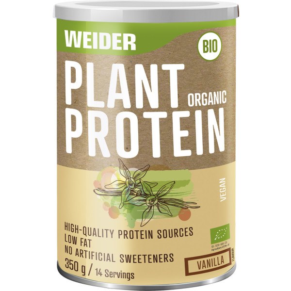 Weider Plant Organic Protein 350 Gr  Bio - Sin Edulcorantes Artificiales 100% natural / No GMO