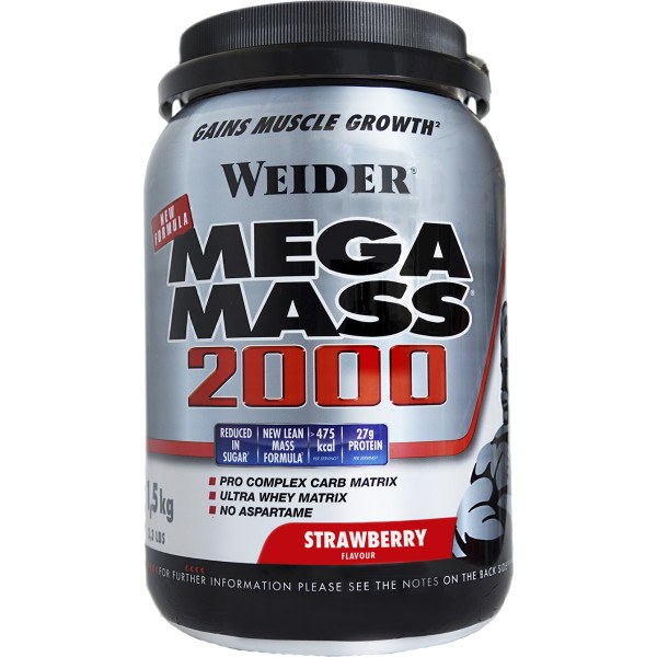Weider Mega Mass 2000 1,5 kg - Pour la croissance musculaire