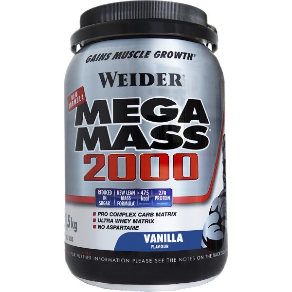 Weider Mega Mass 2000 1,5 Kg - Para Crescimento Muscular