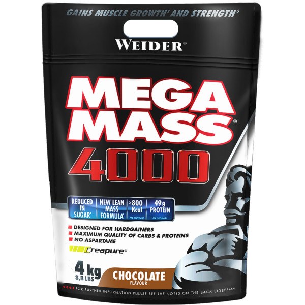 Weider Mega Mass 4000 4 Kg - Voor spiergroei