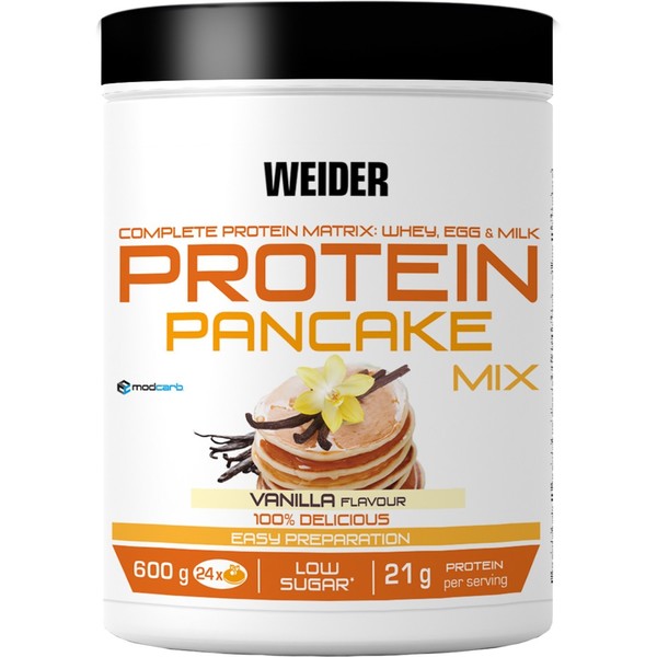 Weider Preparato per Pancake Proteici 600 Gr - Pancake Integrali con Farina d'Avena + Arricchiti con Proteine