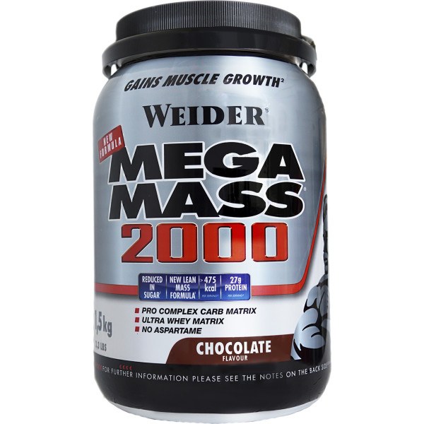 Weider Mega Mass 2000 1,5 kg - Pour la croissance musculaire