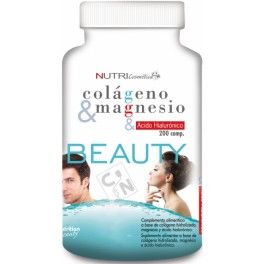 NutriCosmética Beauty Colágeno & Magnesio & Acido Hialurónico 200 comprimidos