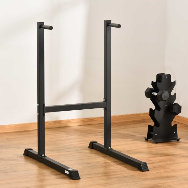 Homcom Estación Dip De Musculación Tipo Barras Soporte Para Entrenar Pecho Abdominales Y Espalda Con Peso Máximo De 120kg