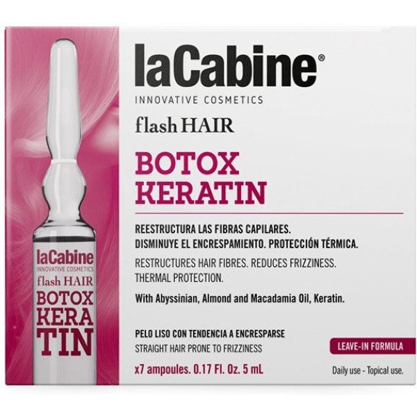 La Cabine Flash Cheveux Botox Kératine 7 X 5 Ml Unisexe
