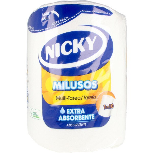 Nicky Multiusos Papel Extra Absorbente 1  10 Rollos Unisex