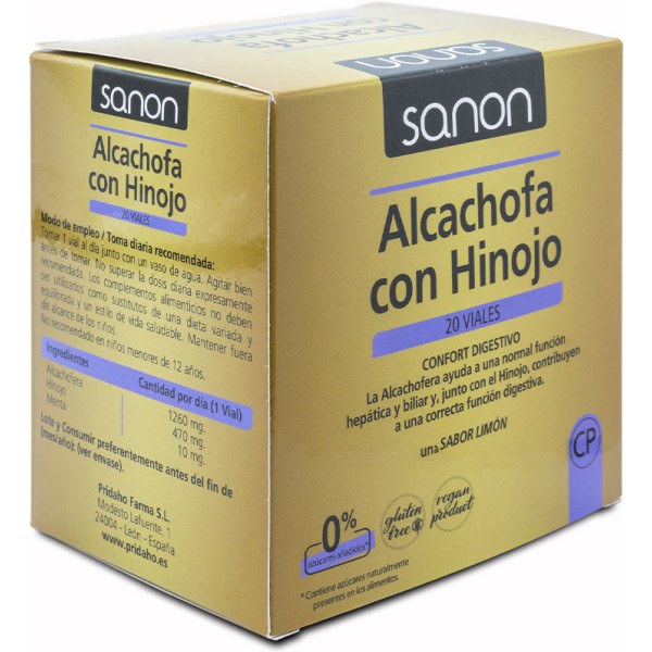 Sanon Alcachofa Con Hinojo 20 Viales De 10 Ml Unisex
