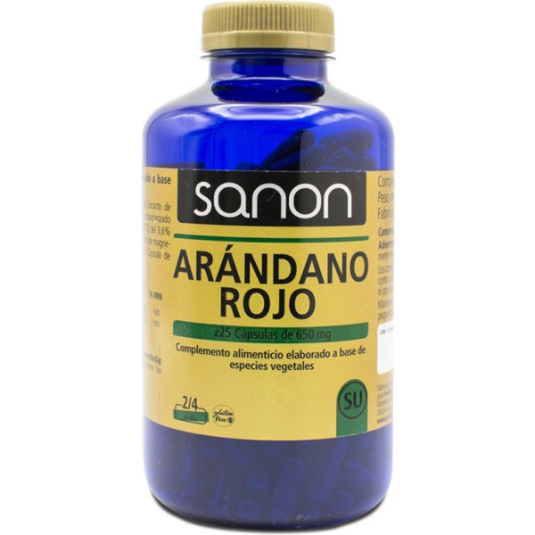 Sanon Canneberge Américaine 225 Gélules 650 Mg Unisexe