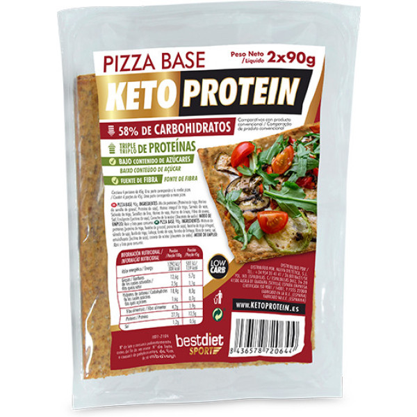 Bestdiet Pizza Base Keto Protein 2 Unités X 90 Gr