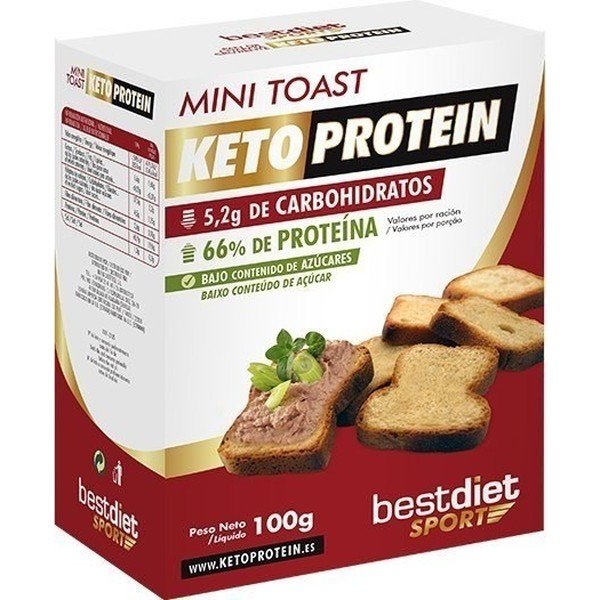 Bestdiet Mini Toast Keto Protéine 100 Gr