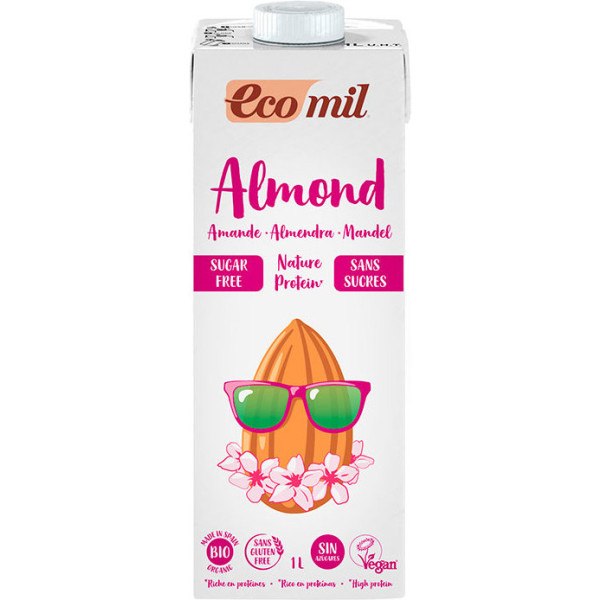 Nutriops Ecomil Almond Nature Proteine 1l Sem Açúcares
