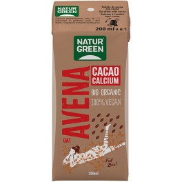 NaturGreen Bebida de Aveia Cacau Cálcio Bio 200 ml