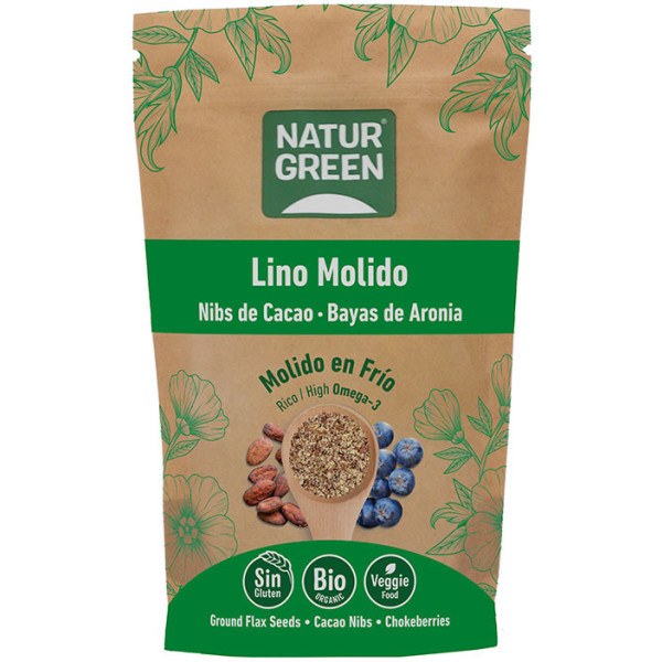 Naturgreen Semillas De Lino, Nibs De Cacao Y Aroni