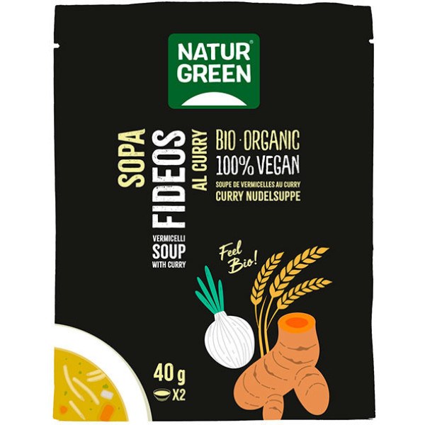 Naturgrüne Curry-Nudelsuppe 40 Gr