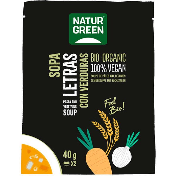 Sopa Naturgreen Letras Legumes 40 Gr