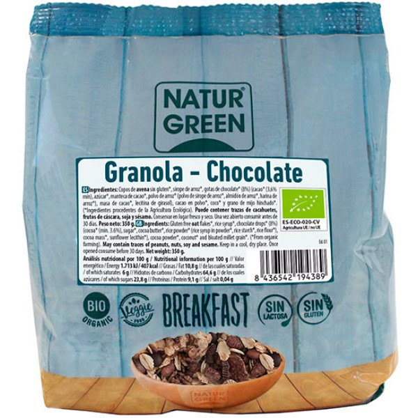 Naturgreen Granola Chocolat Sans Gluten Bio