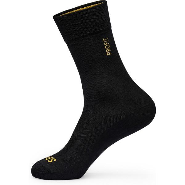 Spiuk Sportline Profit Long Socks Unisex Noirs/jaunes