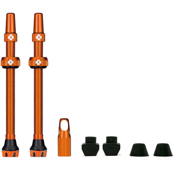 Muc-off Valve Kit V2 Tubeless 80 Mm Orange