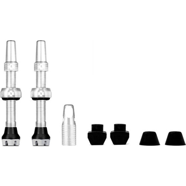 Muc-off ventielset V2 tubeless 44 mm zilver